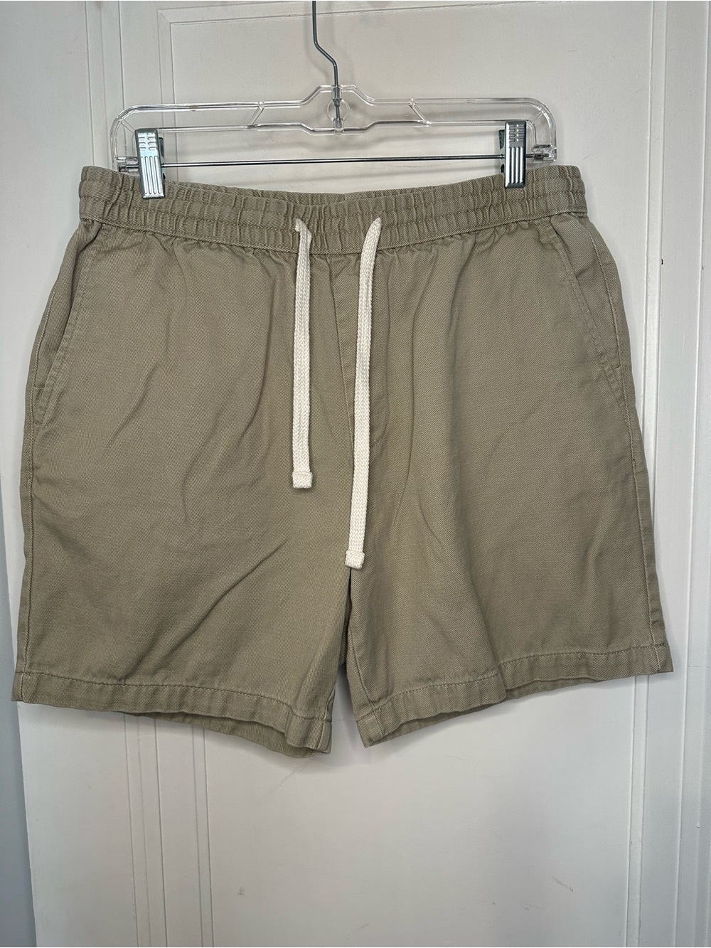 Goodfellow & Co Beige  Drawstring Shorts with Cream Drawcord
